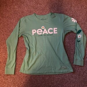 Life is Good Green Long Sleeve Shirt